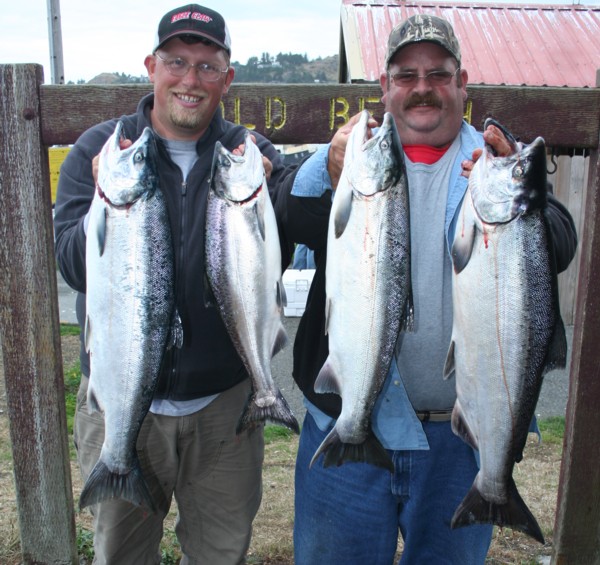 Rogue Bay king and silver salmon.
