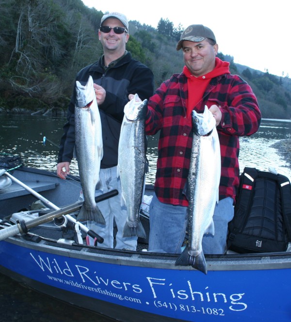 Early Decemeber steelhead fishing on the Chetco River in Southern Oregon with Wild Rivers Fishing.