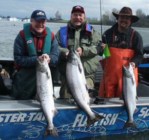 Columbia River spring salmon fishing near Portland Oregon