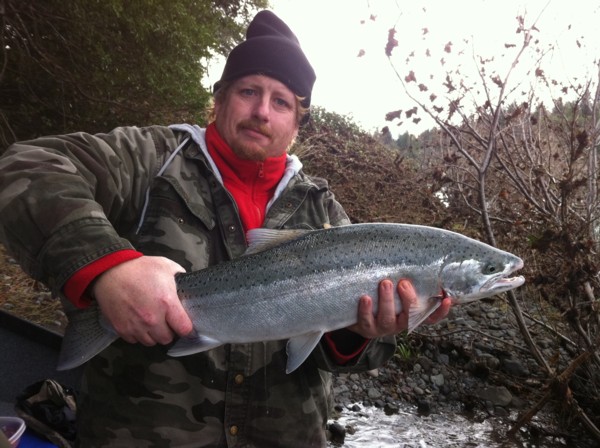 Chetco River steelhead fishing near Brookings Oregon with Wild Rivers Fishing.