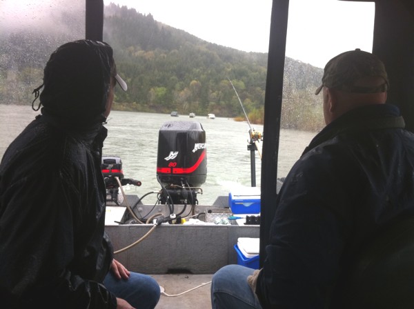 Waiting for a bite while springer fishing on the Rogue River near Gold Beach.