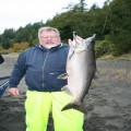 Rex with his first Chetco River king, 2011.