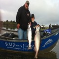 A pair of Smith River kings caught on herring at the Sand Hole.