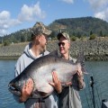 60-pound Chetco River king, Andy and Carl.